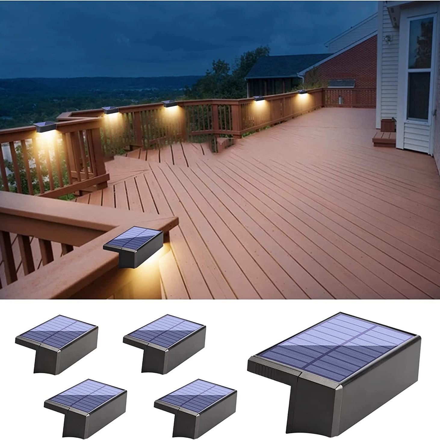 LED Lights Outdoor Waterproof Solar LED Garden Light Deck & Stairs Lamp for Garden & Home Decor LED Lights