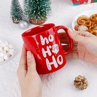 BespritGift Offre Spéciale Tasse en Céramique Kawaii Renne Père Noël Mignonne Personnage, Ensemble Tour, Coffret Cadeau de Fête pour Noël