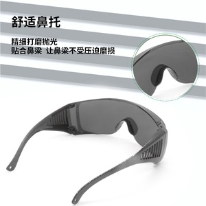 Lunettes de sécurité laser, monture noire, lentille de 2 mm, transmission de 10 %, pour la protection lors de la beauté, de l'épilation et du rajeunissement de la peau - Product Image 1