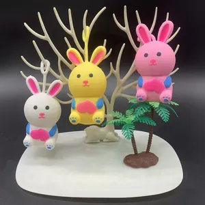 厂家批发TPR湿软卡通可爱卡哇伊软动物兔子挤压球兔子儿童防压通风口玩具