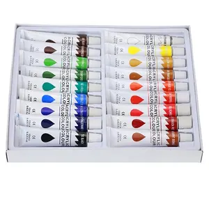 fine quality OEM logo 12ml non toxic bright colors acrylic paints hand drawn clothes shoes acrylic nail paint