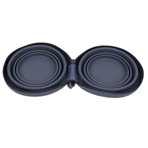 Juego de Platos Portátiles de Silicona para Perros con Bolsa con Cierre, Plato Plegable para Mascotas para Usar en Movimiento - Product Image 3