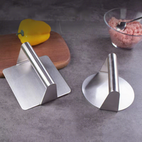 Presse à hamburgers en acier inoxydable 304, presse à galettes de viande manuelle, plaque de pressage pour galettes de bœuf pour usage domestique