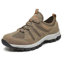 Chaussures décontractées à lacets pour hommes, en maille respirante, couleurs unies, surfaces en maille respirante, caractéristiques amortissantes, haute qualité, toutes saisons
