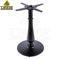 Base de table industrielle en fonte en forme de gourde |   Socle robuste pour café et restaurant