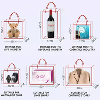 Sac en papier de luxe avec poignées en corde pour le vin Sac fourre-tout européen imprimé avec logo privé personnalisé pour le commerce de détail Boissons en gros