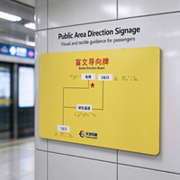 Panneau de direction en braille acrylique accessible, personnalisable, tactile, pour station de métro et lieux publics