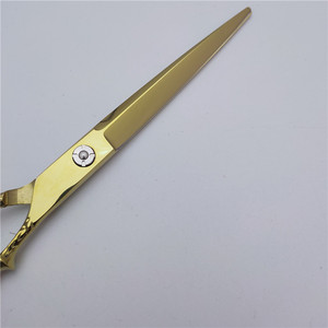 Ciseaux de coiffure professionnels dorés 7 pouces, ciseaux plats en acier inoxydable 440C, pour droitiers, pour usage en salon - Product Image 3