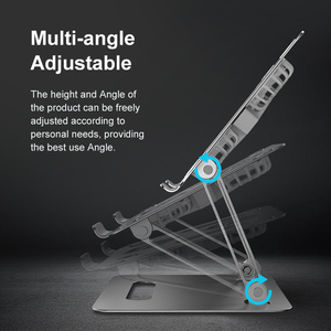Ayarlanabilir hafif Metal standı masa taşınabilir dizüstü Tablet ve monitör için çift fanlar katlanır soğutma Dock stokta - Product Image 5