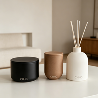 Ensemble cadeau de bougies parfumées et diffuseurs à bâtonnets personnalisés en gros avec boîte, emballage de luxe écologique