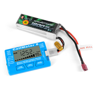 CellMeter 8 Vérificateur de tension de batterie 2-8S LiPo NiCd NiMH, Déchargeur d'équilibrage, Testeur de servomoteur - Product Image 2