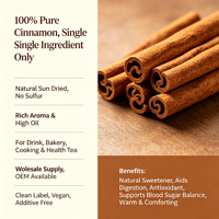 Varillas de Canela Cassia Secas Recién Cosechadas, Paquete de 500g, Hierba Natural para Té de Hierbas Tradicional y Vino Caliente