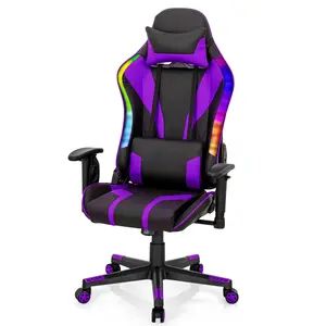 ALINUNU fabbrica vendita calda RGB sedia da gioco da corsa ergonomica sedia da gioco con supporto lombare regolabile per adulti