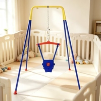 Balançoire pour bébé, structure en bois massif, réglage manuel par chaîne, utilisation en intérieur, 2-3 ans, unisexe, capacité de charge de 12 kg