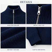 Pull en maille côtelée court pour femme, col montant, manches raglan longues, demi-zip, idéal pour un look décontracté au quotidien