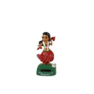 New Solar-Powered Swinging Hawaiian Girl ABS <b>Car</b> <b>Ornament</b> Creative Cartoon Toy <b>Car</b> Decoration Gift - Product Image 5