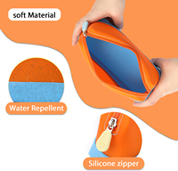 Zweifarbige Silikon-Geldbörsen Tragbare Silikon-Geldbörsen Blockierende Handtasche Unbreakable Magic Pouch Zipper Kosmetik-Geldbörse für Frauen