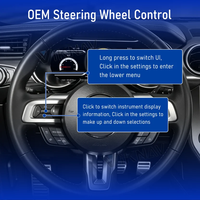 Dashboard Digital Cluster Mobil Sistem Linux 15,8 Inci untuk Ford Mustang 2015-2023 Layar LCD Pengganti Speedometer Virtual