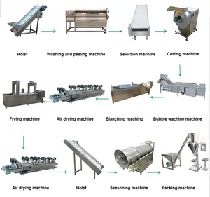 Processing Plant Price for French Fries Frozen French Fries Blanching machine