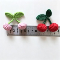 Nouvelle boule de cerise 3D en crochet faite à la main Gooday GDX27, utilisable en toutes saisons pour vêtements, sacs, pendentifs, épingles à cheveux et accessoires