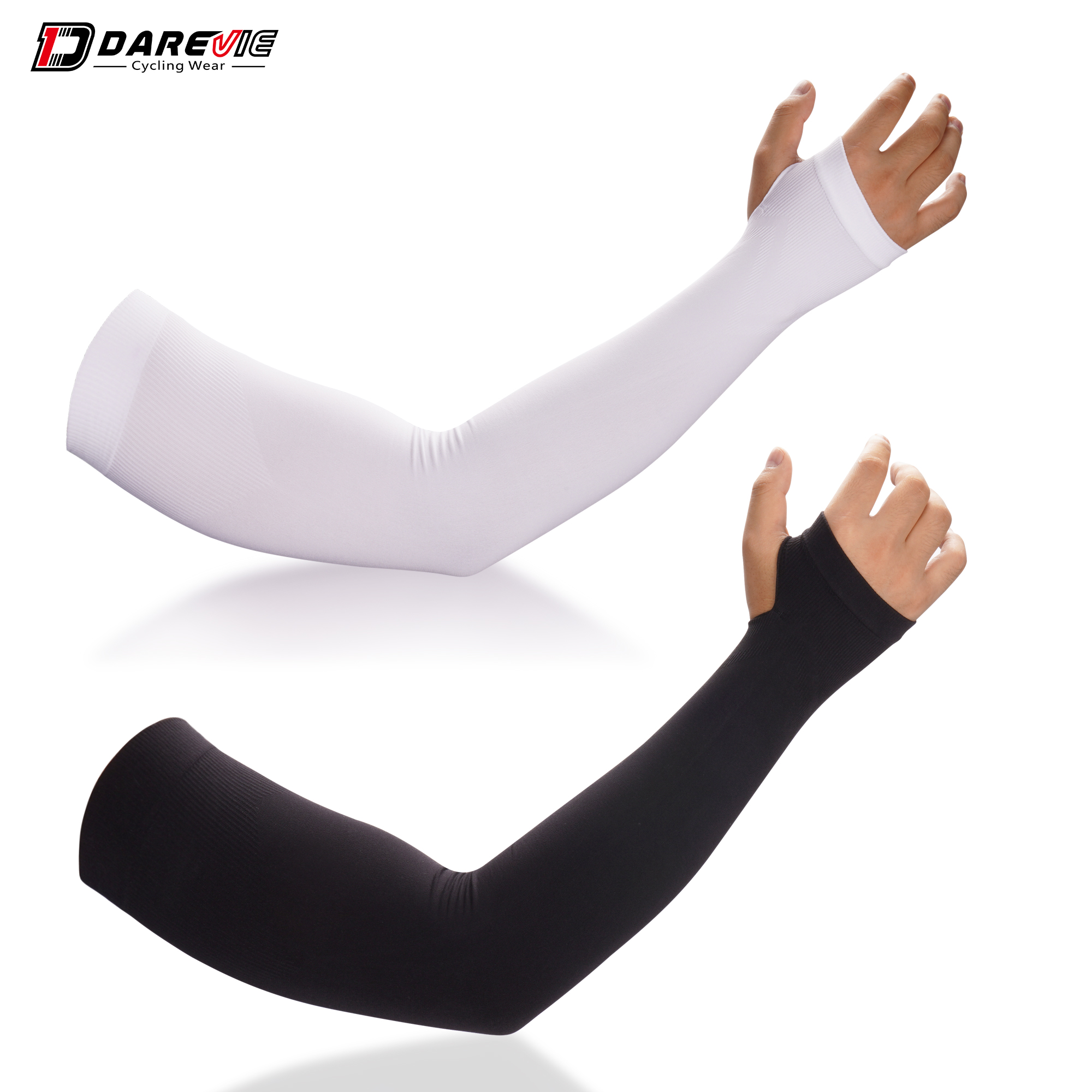 Mediam ミディアム　Finger Hole Arm Cover・IVORY Amazon.com: 20 Pairs Sun Protection Arm Sleeves Fingerless
