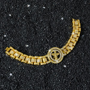 回転可能な滑らかなクロスウォッチブレスレットヒップホップスタイルチャームブレスレットナイトクラブディスコウェア用 - Product Image 4