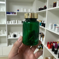 Bouteille en plastique de 300ml de capsules de supplément de vitamine de couleur personnalisée de qualité alimentaire avec bouchon métallique personnalisé CRC