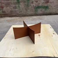 Brasero rond en acier Corten, résistant aux intempéries, pour aménagement paysager commercial extérieur