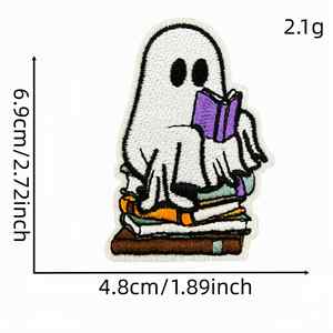 Patchs brodés thermocollants fantômes mignons pour Halloween - Product Image 4
