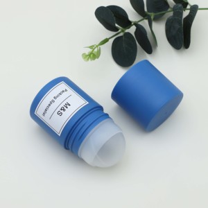In Stock 50ml White Blue Plastic PP Deodorant Roll on <strong>Bottle</strong> Round Cylinder Stick <strong>Container</strong> - Product Image 5