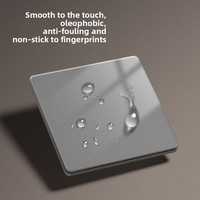 Commutateur intelligent connecté à l'application Zero-fire-wire avec verre trempé gris, compatible avec la commande vocale Xiao Ai et le contrôle des scènes