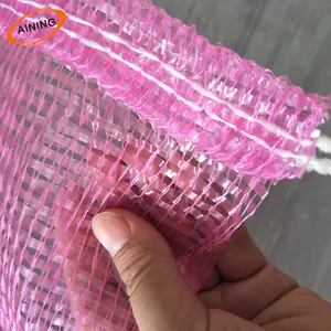 高品质强塑料新材料 Leno 粉红色马铃薯包装网袋