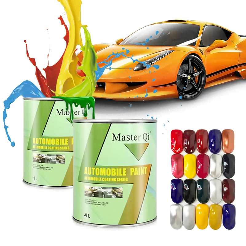 Wholesale High Quality Metallic Cars Paints Colors Repair Coating Solid Color Automotive Clear Acrylic 2K Car Paint