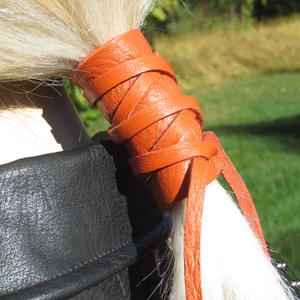 Saç kravat at kuyruğu tutucu kadın deri saç Wrap Pony kuyruk tutucu özel saç Wrap dize - Product Image 3