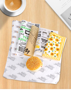 Prezzo basso Sandwich Party Burger cibo cotto carta da imballaggio a prova di olio notizie carta velina per alimenti in stile carta con Logo personalizzato - Product Image 2