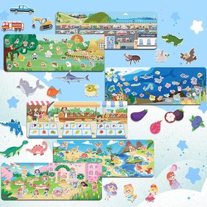 4 grandes pages par ensemble, livres d'autocollants réutilisables pour les tout-petits <span class=keywords><strong>de</strong></span> 2 <span class=keywords><strong>à</strong></span> 4 ans avec plus <span class=keywords><strong>de</strong></span> 240 autocollants réutilisables imperméables et faciles <span class=keywords><strong>à</strong></span> nettoyer - Product Image 2