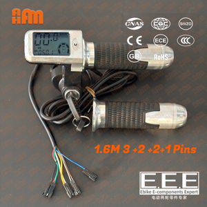 48v 60v 3 vitesses interrupteur gaz poignée accélérateur <span class=keywords><strong>vtt</strong></span> vélo électrique Scooter pièces torsion accélérateur numérique LCD affichage accessoire pour - Product Image 2