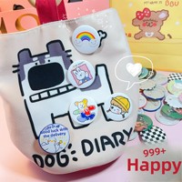 Badges personnalisés en fer blanc à motif dessin animé avec impression offset pour breloques de sac, emblèmes scolaires, cadeaux - Épingles en métal en gros