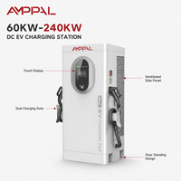 Chargeurs rapides de bus CC AMPPAL CCS2 60 kW-240 kW IEC 62196 pour véhicules électriques, station de recharge commerciale pour véhicules électriques, nouvelle certification CE
