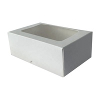 Boîte plate pliable en papier pour gâteau de mariage de boulangerie blanche avec fenêtre Boîtes d'emballage cadeau pour pâtisseries Biscuits Boîtes en papier pour gâteau