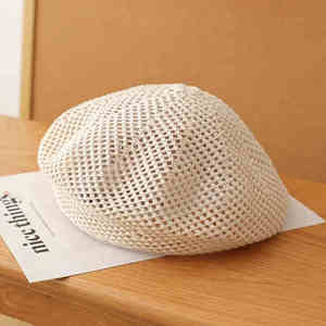 Chapeau en <span class=keywords><strong>crochet</strong></span> pour femmes Chapeaux béret de peintre élégants, creux et respirants - Product Image 5