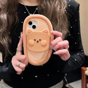 Lovely Cartoon Mobile Cover Slippers Silicone Cute Phone Case For Apple IPhone 15 14 13 12 Pro Max 11