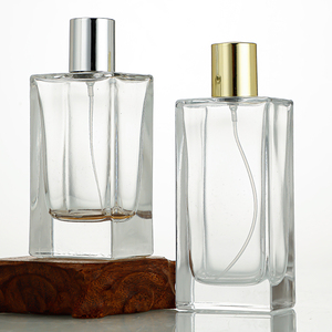 Sang Trọng Tùy Chỉnh 30Ml 50Ml 100Ml Vuông Trong Suốt Thủy Tinh Phun Nước Hoa Chai Vàng Và Bạc Hat - Product Image 6