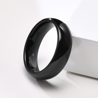 Bague en céramique haute technologie bombée de 6 mm, finition polie, minimaliste, unisexe, bijoux en gros, Adi Jewelry