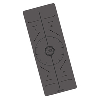Tapis de yoga et de gym extra large de haute qualité, écologique, premium, avec logo personnalisé, nouveau design, empilable, en PU naturel, antidérapant, en caoutchouc noir