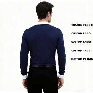 Camisas de Equitación para Hombre, Manga Larga, Media Abertura con Botones Delanteros, Cuello Polo, Ropa de Equitación para Entrenamiento al Aire Libre - Product Image 2
