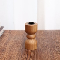 Ensemble de bougeoirs en bois faits main de qualité supérieure, accessoire de décoration de table moderne, centre de table élégant pour la maison de campagne