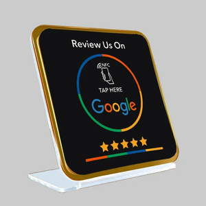 Socia Media Ntag213 215 216 Acrílico Tap Stand Table Display Qr Code Nfc Stand Impresión personalizada - Product Image 5