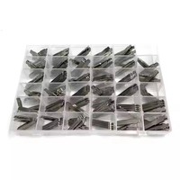 Meilleure Vente 175 Pièces/Lot Lames de Clé de Voiture Vierge en Métal Non Taillées avec Boîte pour Télécommandes JMD VVDI KEYDIY KD