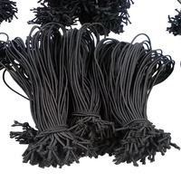 Cordon élastique blanc et noir de 1,2 mm avec nœud en boucle élastique pour étiquettes cadeaux et emballages